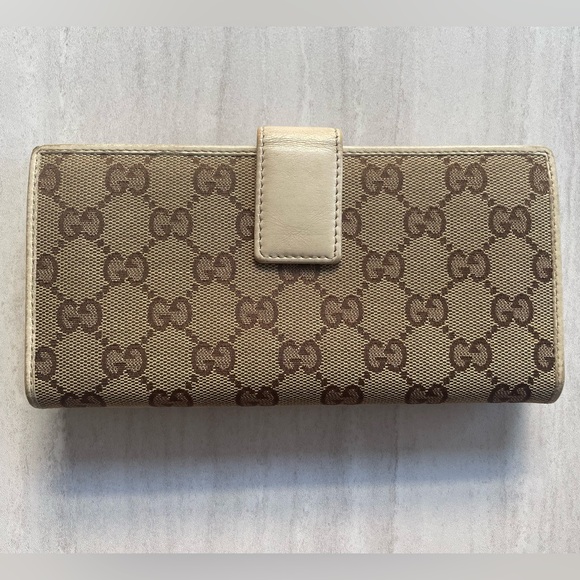 GUCCI GG Canvas Leather Monogram Long Wallet 🔥HOST PICK🔥 - Picture 5 of 8